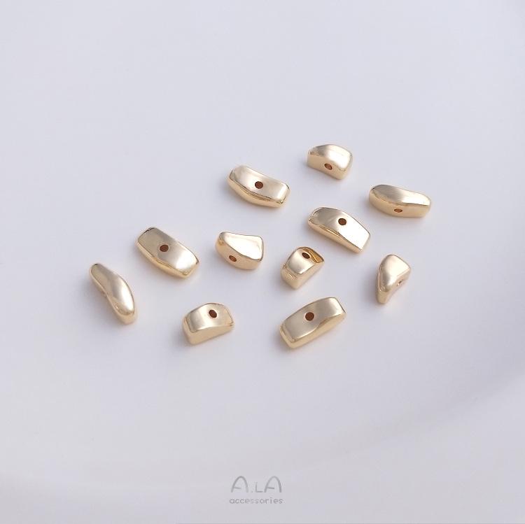 Margele Neregulate din Piatră Liberă Placate cu Aur de 14K și Mărgele din Folie de Aur pentru Confecționarea Bijuteriilor DIY