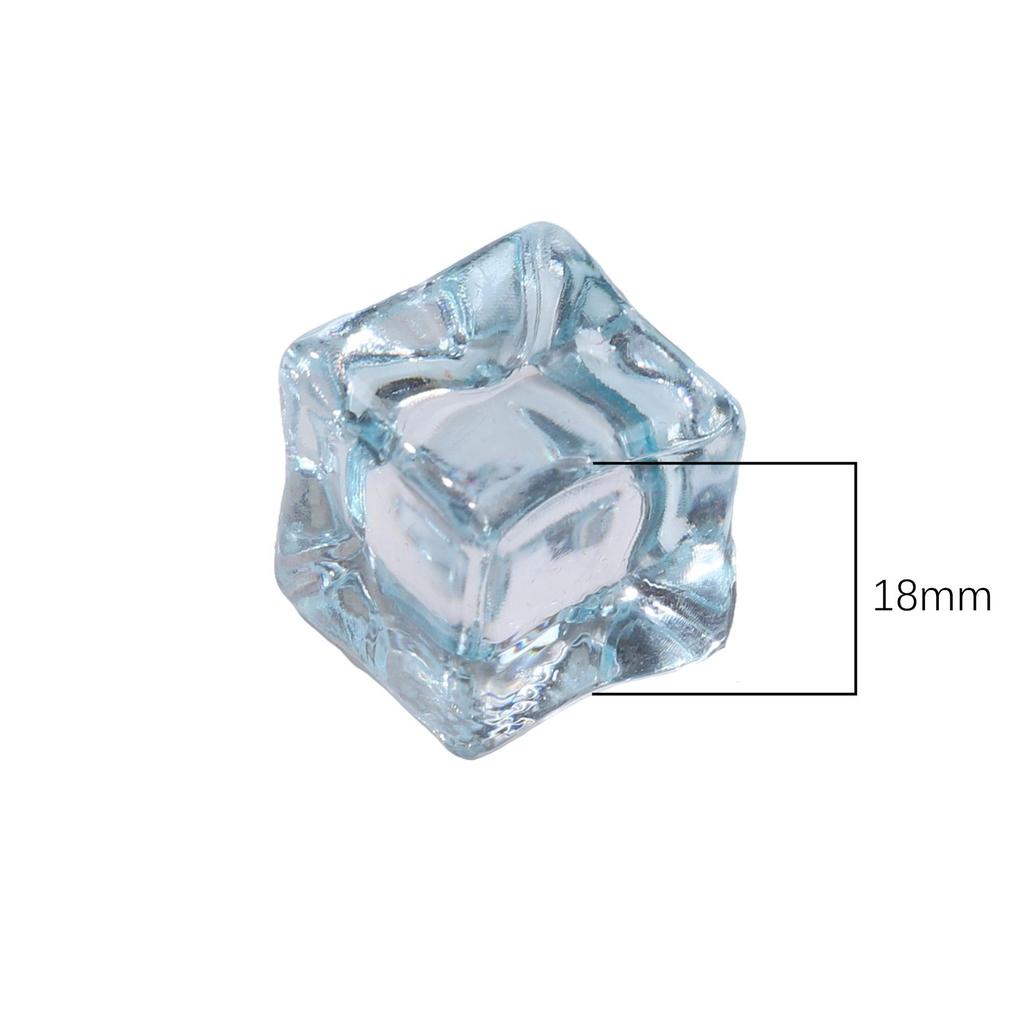 Acrylic Translucent Simulated Ice Cubes Non-porous Beads For DIY Necklace Bracelet Earrings Jewelry Making Craft Accessories