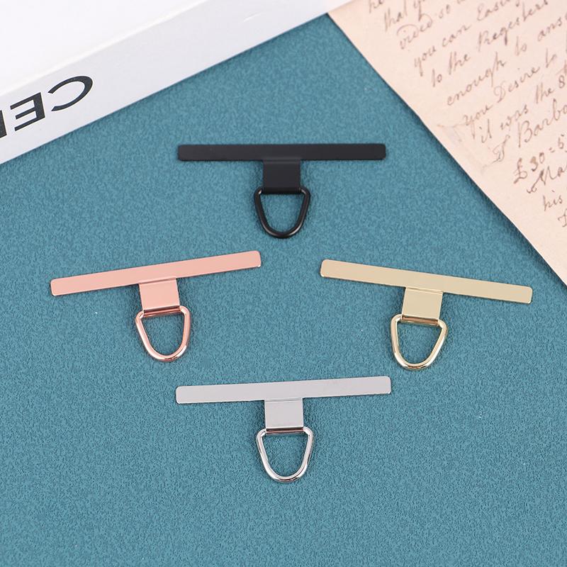 1Pcs Stainless Steel Phone Lanyard Patch Ultra Thin Mobile Phone Tether Pad Clip