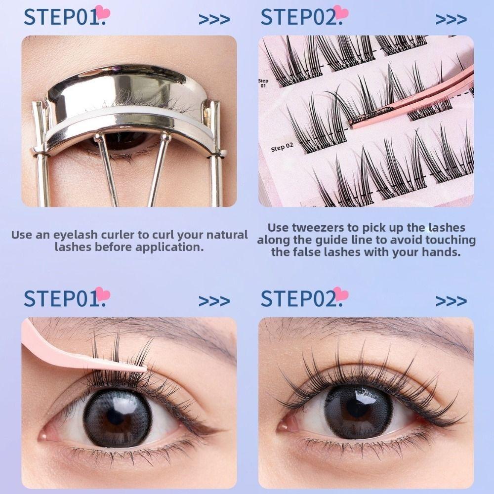 Sunflower Design False Eyelashes Easy to Use DIY Eyes Lashes New Eyelash Clusters Daily Wear
