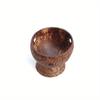 1PC Hollow Pattern Coconut Shell Stemware Dessert Bowl Nut Bowl Snack Bowl Coconut Shell Tableware Stemware Storage Tray Table Decoration Candlestick