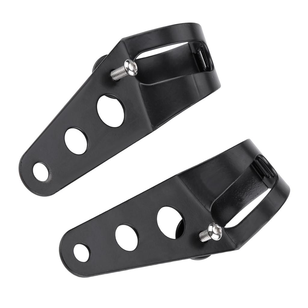 35 43mm Motorcycle Headlight Mount Bracket Fork Tube Clamp Kit Black for Chopper Cafe Racer