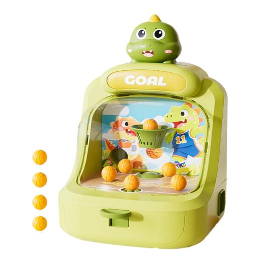 Jogo de Basquete de Arremesso de Animal de Desenho Animado com Exibição de Pontuação Mini Máquina de Arcade de Arremesso de Basquete de Mesa Dinossauro Urso Cesto de Basquete Brinquedo