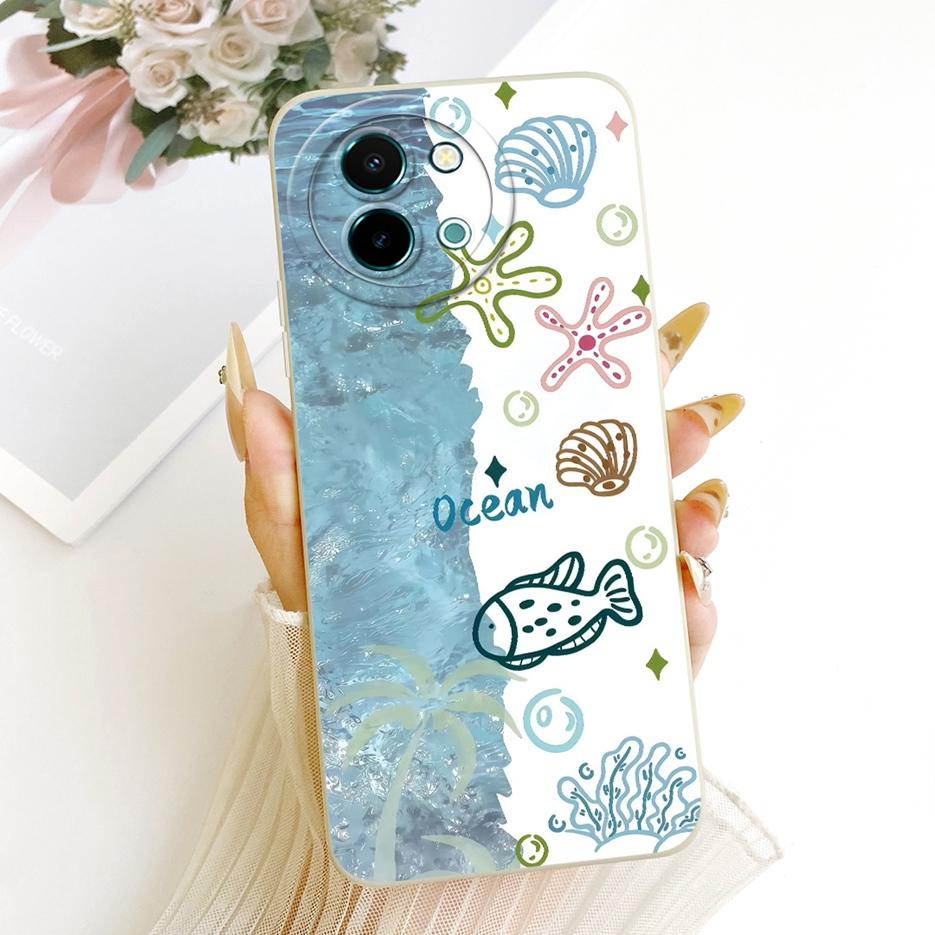 For Vivo Y38 5G Case Vivo Y58 V2355 Cute Cat Duck Cartoon Cover Soft TPU Matte Phone Case For Vivo Y38 Y 58 VivoY38 VivoY58 Bags