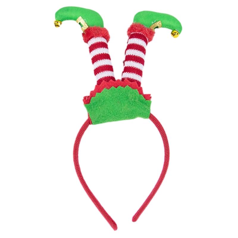 Cute Christmas Hat Tree Headband with Glitter Funny Hat Hair Hoop Novelty Party Headdress Headwear Party