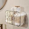 No Drilling Holes Bathroom Makeup Organizer Wall Mounted Makeup Cotton Storage Box