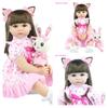 BZDOLL 60 cm Mjuk Silikon Reborn Baby Doll Leksaker Som Äkta Vinyl Prinsessan Toddler Alive Bebe Girl Bonecas Barn Födelsedagspresent