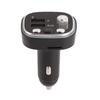 Car Bluetooth Player 2 USB Ports Charger 7 Color Lights FM Transmitter For Hands Free Calling Silver