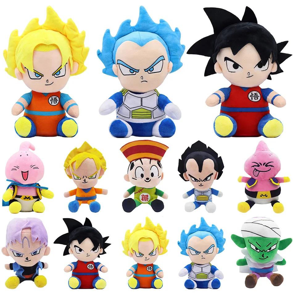 Dragonball Japan 20Cm Anime Plush Toys Super Saiyan Goku Vegeta Picollo Trunks Gohan Cartoon Figure Stuffed Dolls Child Gifts