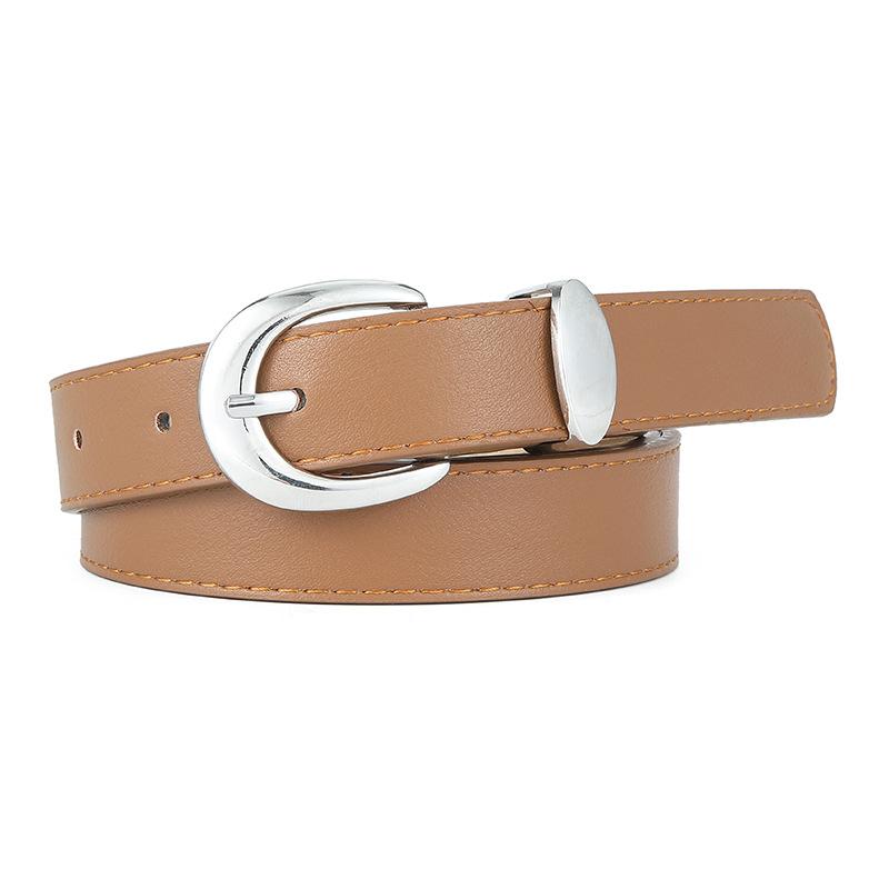 Women'S Belt Trendy Jacket Belt Women'S Simple Bare Waist Imitation Leather Decorative Belt
