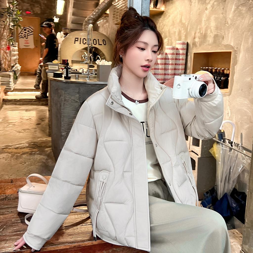 2025 Fashion New Cotton-padded Clothes, Winter Cotton-padded Clothes, Stand-up Collar Short Cotton-padded Jackets, Foreign Style Versatile and Thin