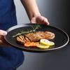 Creative Nordic Ceramic Phnom Penh Steak Plate Hotel Home Western Food Plate Frosted Plate Vegetable Plate Tableware