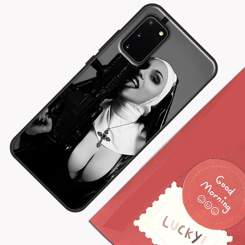 

Jesus Nun Sister Phone Case For Samsung Galaxy S24 Ultra S20 S21 S22 S23 S25 Plus S9 S10 S24 FE Cover Shell Note 20 Ultra