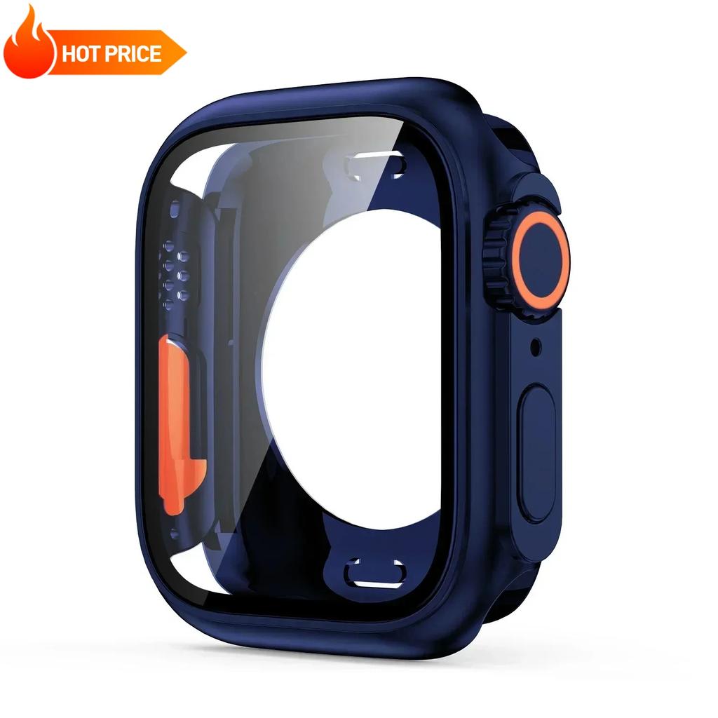New Screen Protector for Apple Watch 46mm 45mm 44mm 40 41 42mm Hard PC Front Rear Bumper Case iwatch 11 10 9 8 7 SE 6 5
