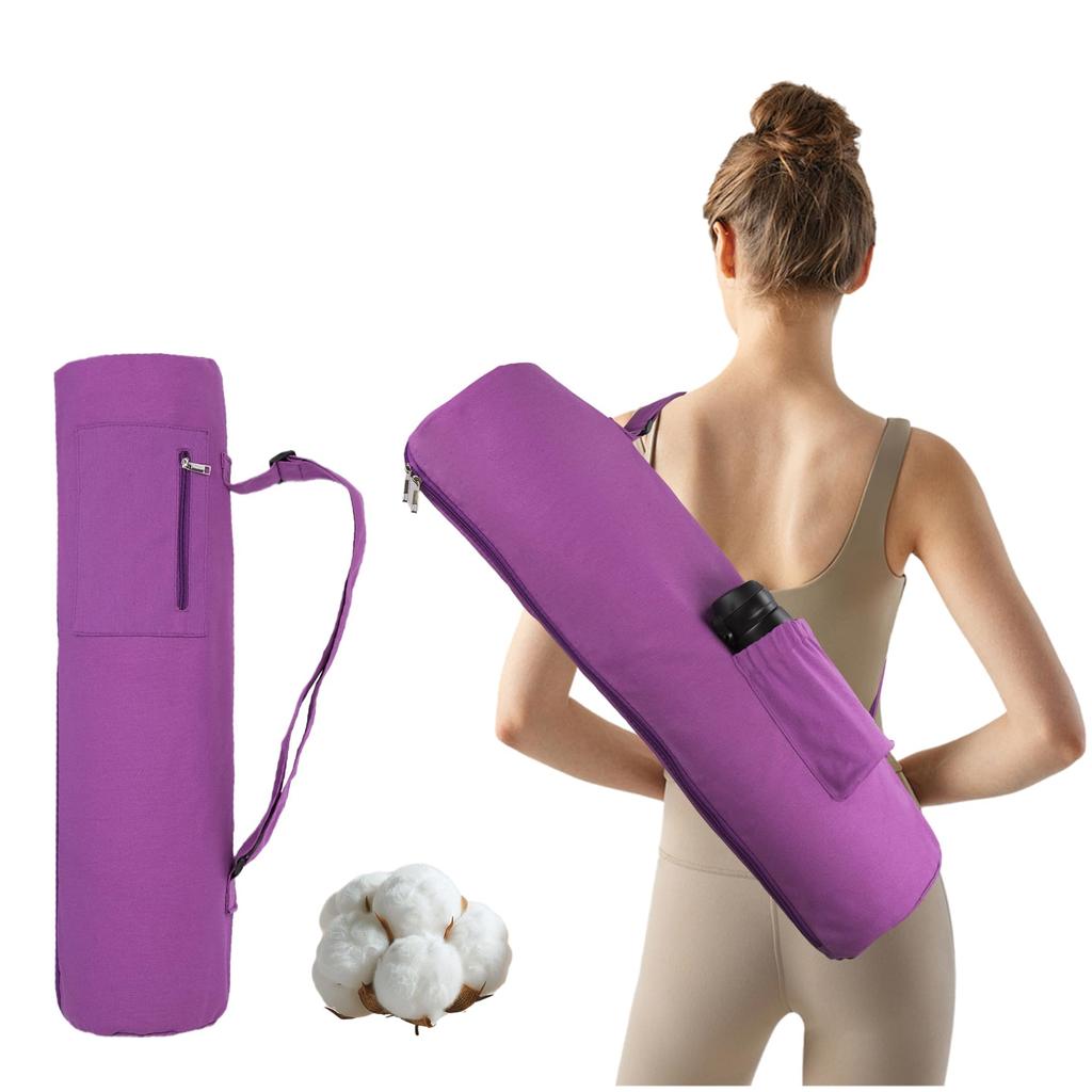 Baestappy Cotton Material Yoga Mat Bag Large Zipper Yoga Bag