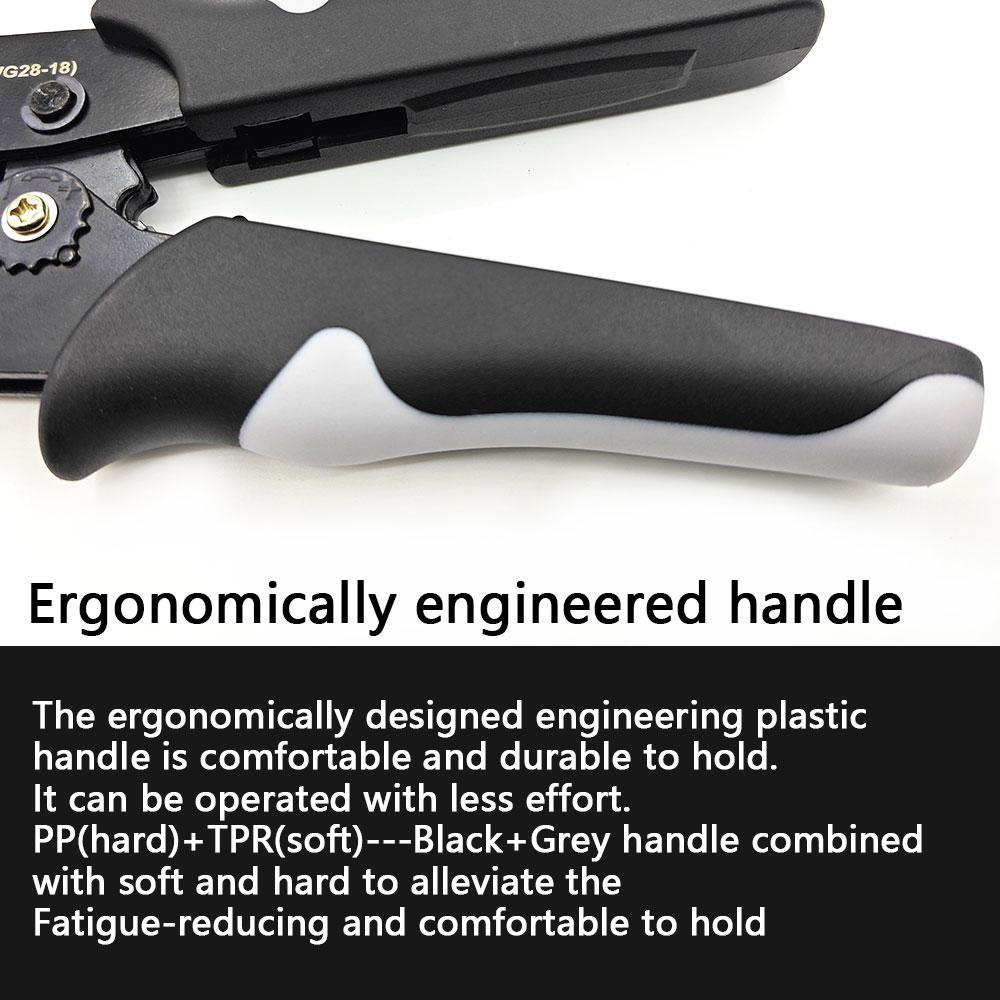 Szczypce zaciskowe zapadkowe SN-06WF Szczypce zaciskowe do zaciskania na zimno typu europejskiego VE Szczypce zaciskowe z końcówką igłową