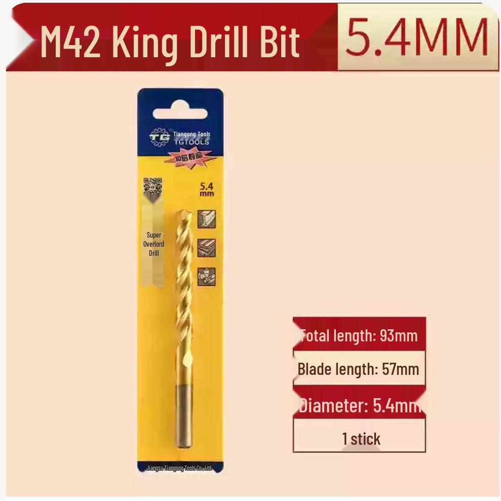 Tiangong M42 Overlord 8% Cobalt High-Speed Steel Twist Drill Bit for Stainless Steel