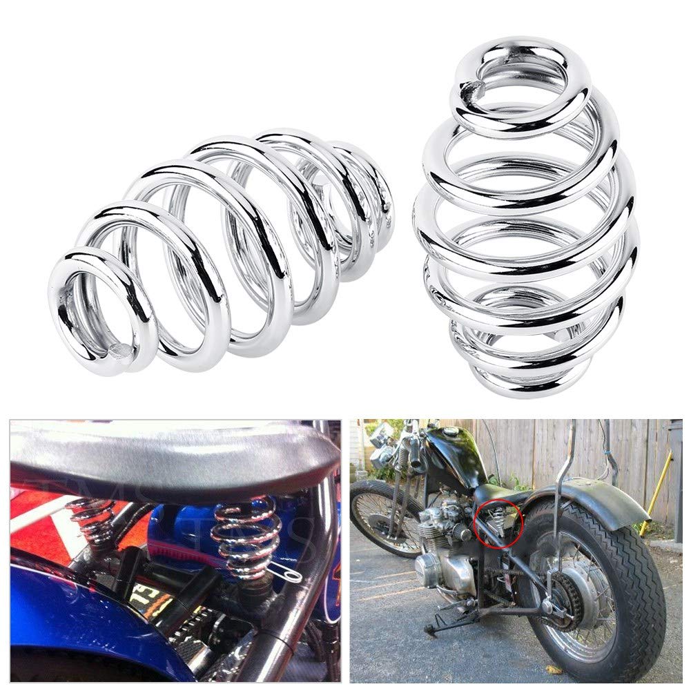 [Set of 2] Motorcycle Seat Spring 3" Steel Solo Seat