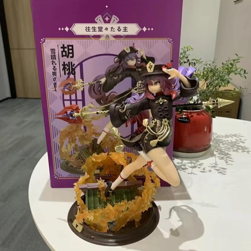 New 26Cm Genshin Impact Hutao Anime Figure Toy Hutao Kawaii Figurine Cute Pvc Statue Models Doll Collectible Desk Birthday Gifts
