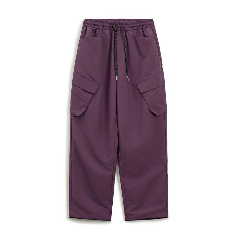 

Madden Cargo Light American Mountain Quick-Drying Casual Pants Large Pocket Breathable Thin Purple Long Pants Men s Summer and Autumn