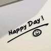 Removable Smile Face Wall Decal, Creative Decorative Sticker, Restaurant, Home, Easy To Apply,