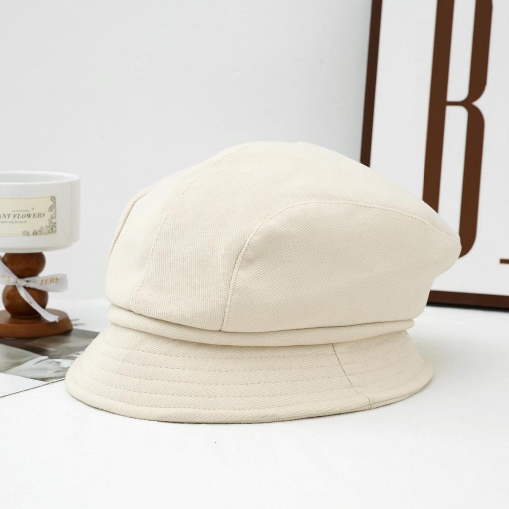 Big Head Circumference Hat Bucket Hat Big Brim Women's Plain Face Pile Hat Autumn and Winter Small Face Cold Hat Bag Head Hat
