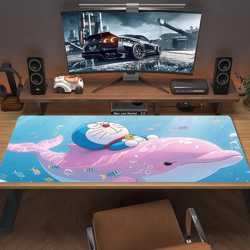 Doraemon4 Print Cushion Non-slip Laptop Tablet Big Mousepad XXL Mat Mini PC Playmat With Lock edge