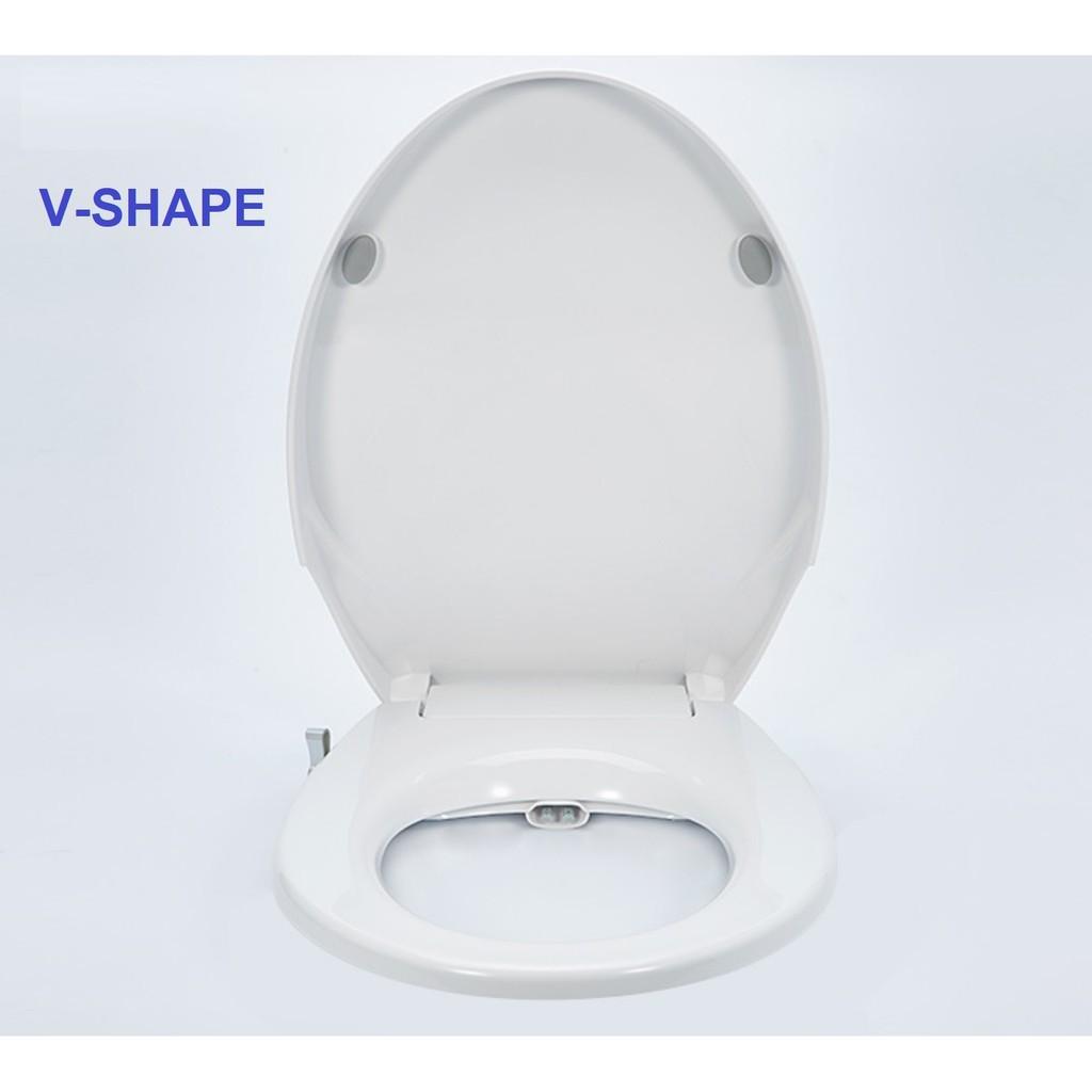 [SG Stock] O/V/D TYPE Bidet Toilet Seat Cover Non-Electric + Soft Closing Dual Nozzle Manual Control