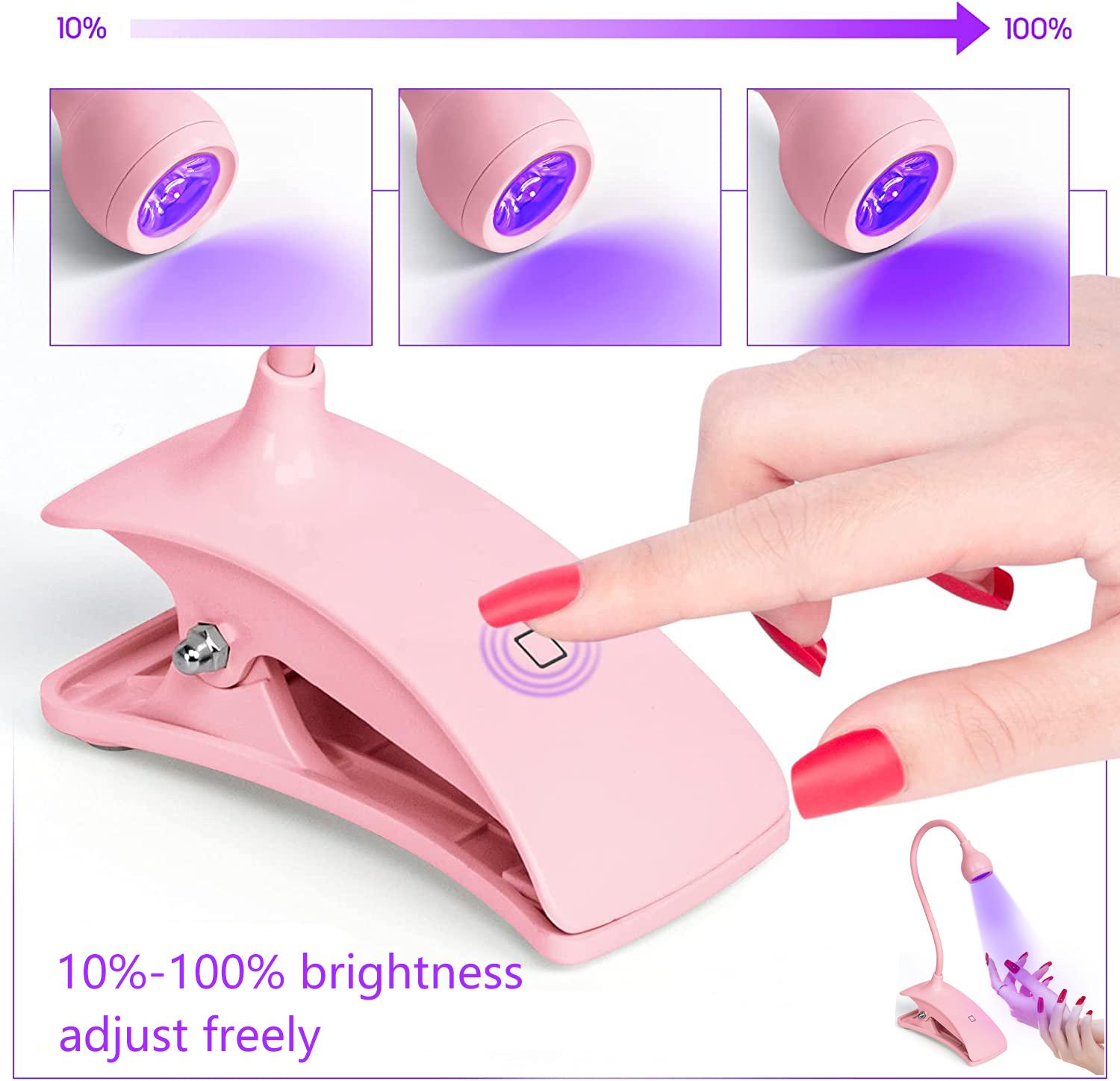 

Мини-УФ-лампа для ногтей, светодиодная лампа, сушилка, ультрафиолетовый сенсорный экран, гибкий зажим для стола, USB-инструменты для отверждения геля, маникюра и педикюра