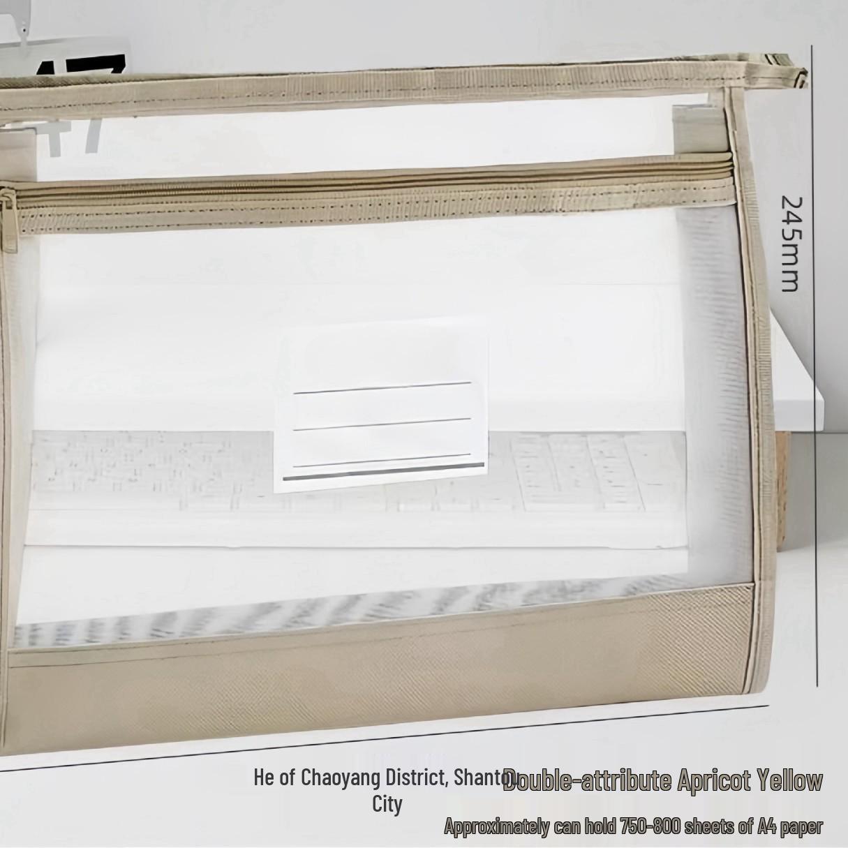 

Mesh Zipper Bag with Label for Classifying Files, Testing, Tutoring, and Archiving