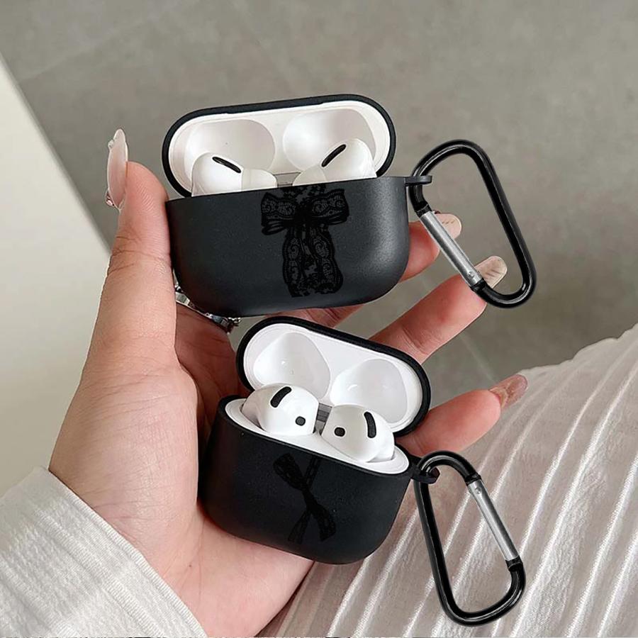 Earphone Cases Cover Case For Airpods Pro Pro3 1 Pro2 4 3 2 Black Lace Simple Fashion