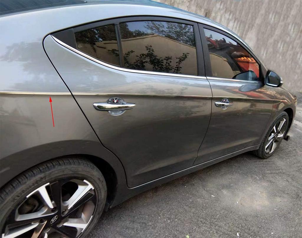 KEQKEV Silver Pinstripe Tape Car Body Side Stripe Decal Waistline Sticker Car Pinstripe Tape
