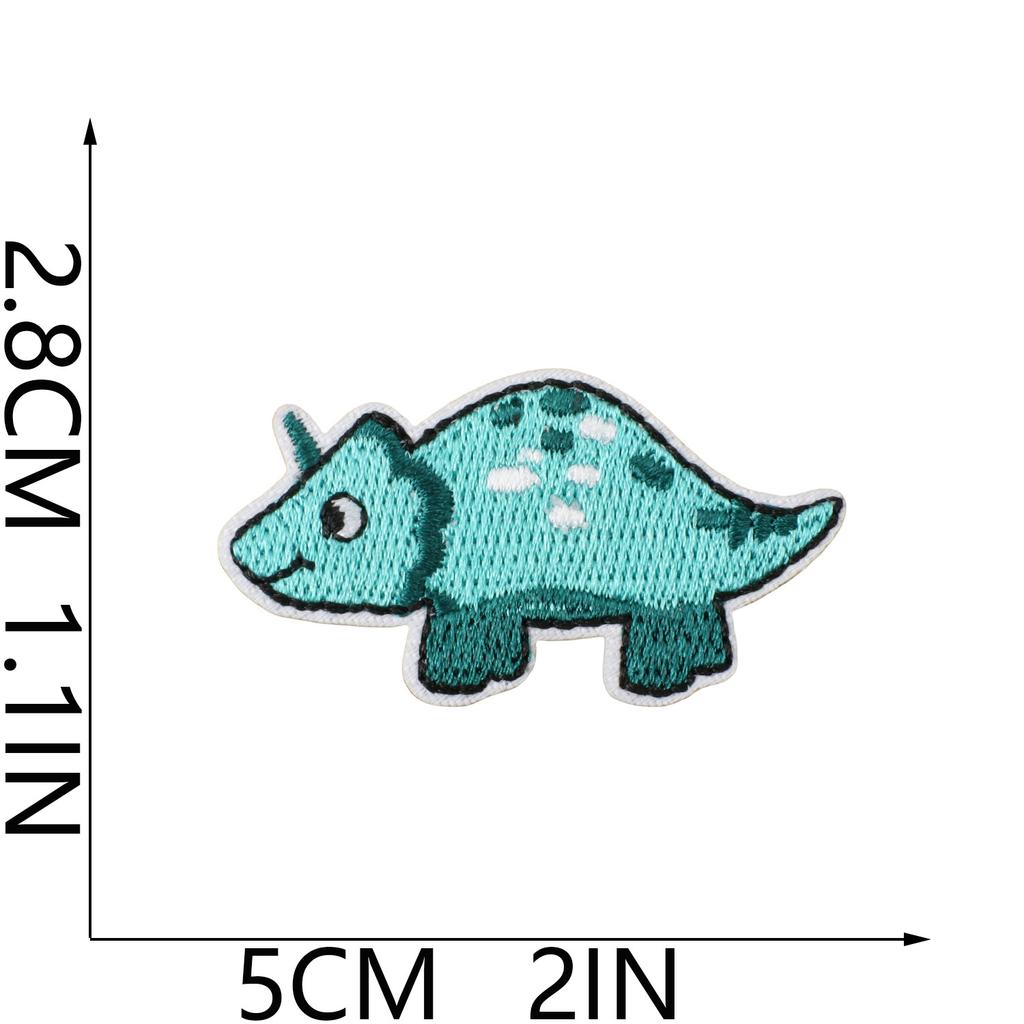 Dinosaur Paradise Embroidery Cloth Sticker Children'S Clothes Decoration Patch Sticker Hot Sublimation Tide Play Embroidery Chapter Triceratops