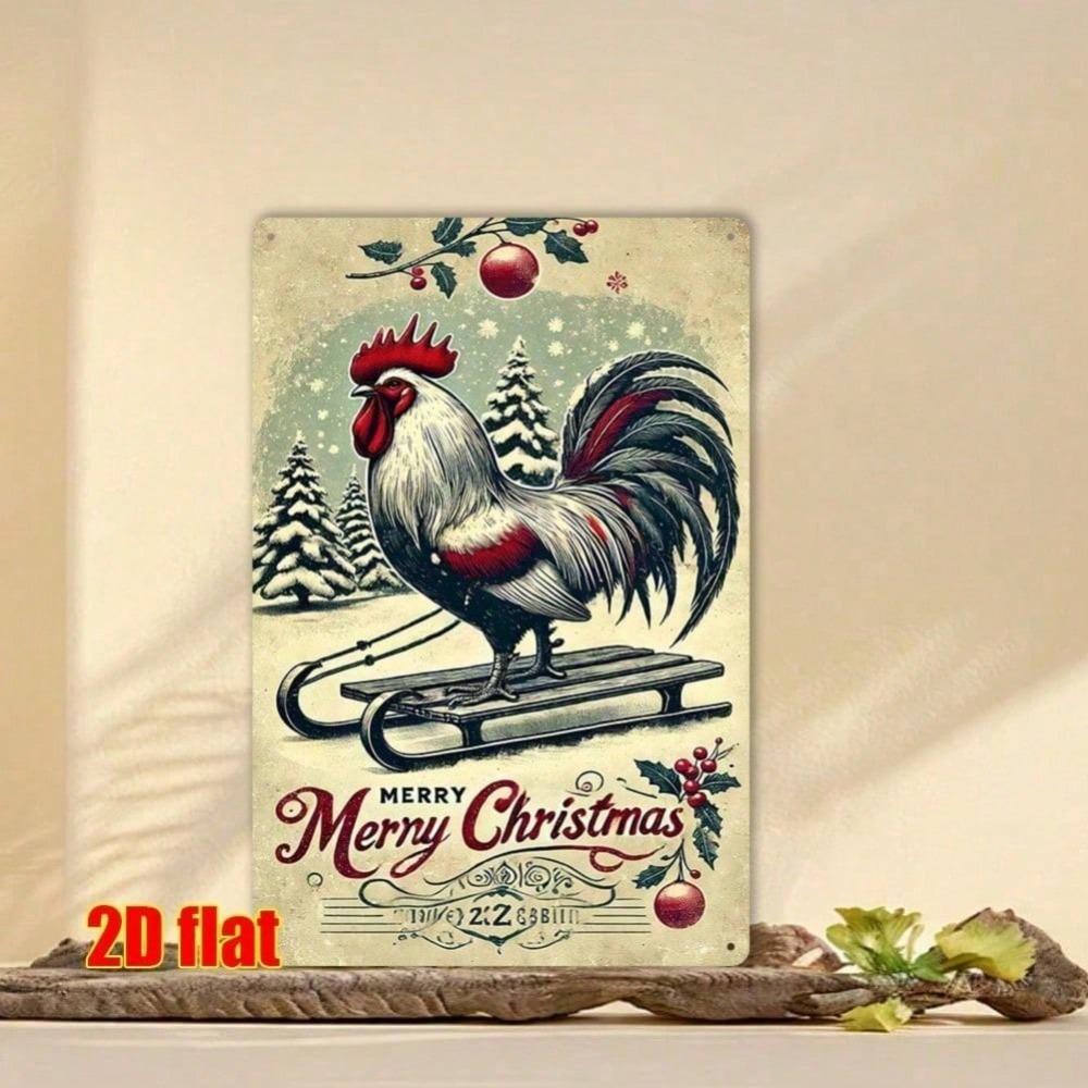 Retro Metal Tin Sign Skiing Chick Merry Text 8x12 Inch Wall Art Decor Plaque For Home Bar Cafe Garage Farmhouse