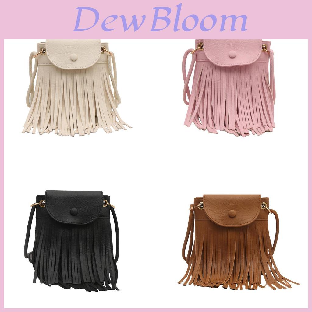 Pu Water Bucket Bag With Tassels For Daily Casual Street Style Women