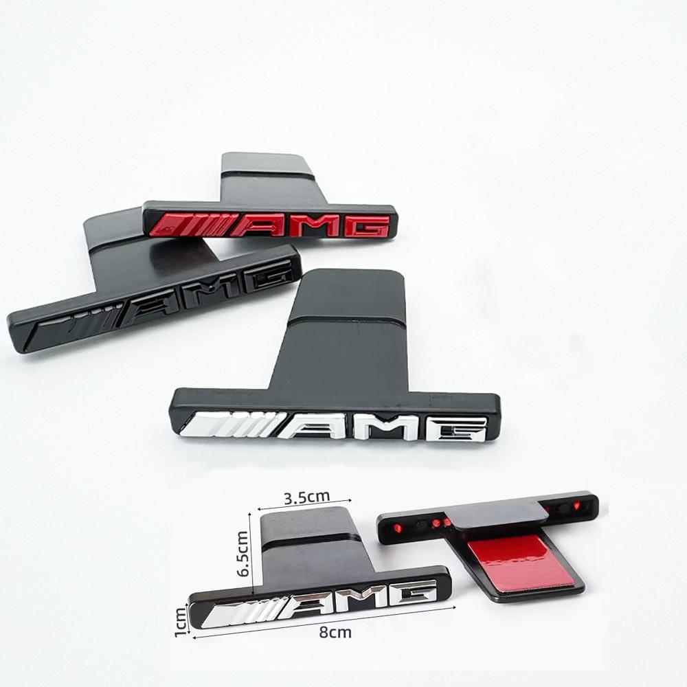 YTW1 1Pc 3D AMG Logo Emblem Car Front Grille Badge For Mercedes Benz w211 W124 W169 W176 W177 W202 W203 W204 W205 W210 accessories
