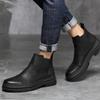 Herbst Winter Herren Chelsea Boots Leder Freizeitschuhe Männlich Britischer Stil Schlupfschuh Bequemer Knöchel Kurzer Stiefel Für Männer Motorrad
