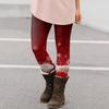 Damen Weihnachten Print Slim Fit Elastische Yoga Freizeit Hose