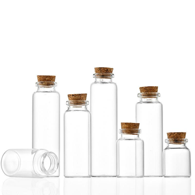 .30 Cal Cork-Stopper Glass Bottle for Incense, Agarwood, Wishing, Tea, Candy