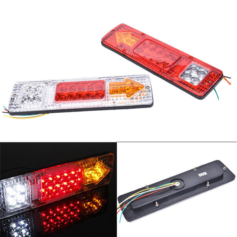 12V Led Rear Tail Stop Reverse Indicator Light Truck Trailer Caravan Van Lamp