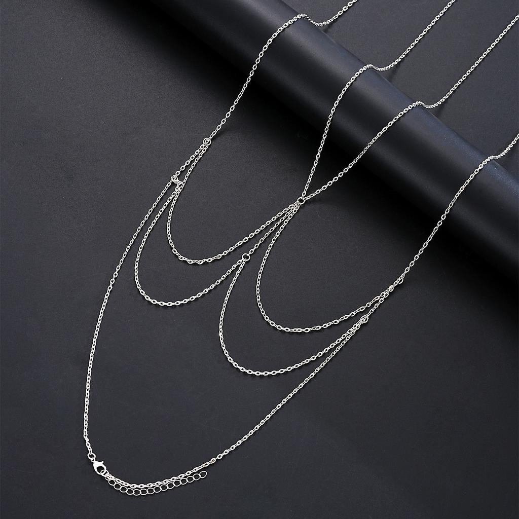 New Sexy Chest Chain Bikin Body Chain for Women Simple Silver Color Summer Harness Decoration Jewelry Beach Party Accessories