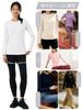 KEFITEVD Long Sleeve Plus Solid Perfect for and Outdoor Size L Women's T-Shirt, Size, Fleece-Lined, Quick-Drying, Color, Sports, Hiking, Yoga,