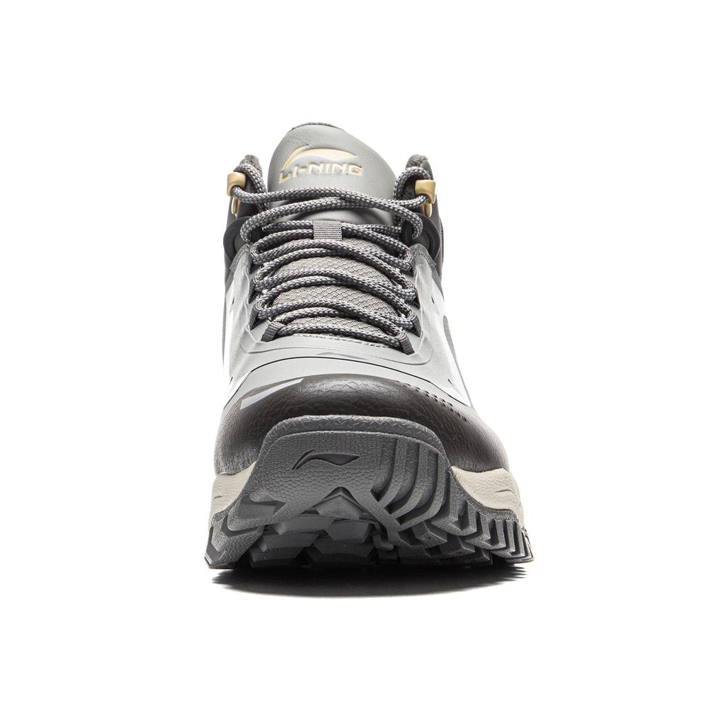 Li Ning Dominant Tiger Slip Resistant Height Increasing Thermal Rebound Mid top Casual Shoes Men's Gray AGLU091-3