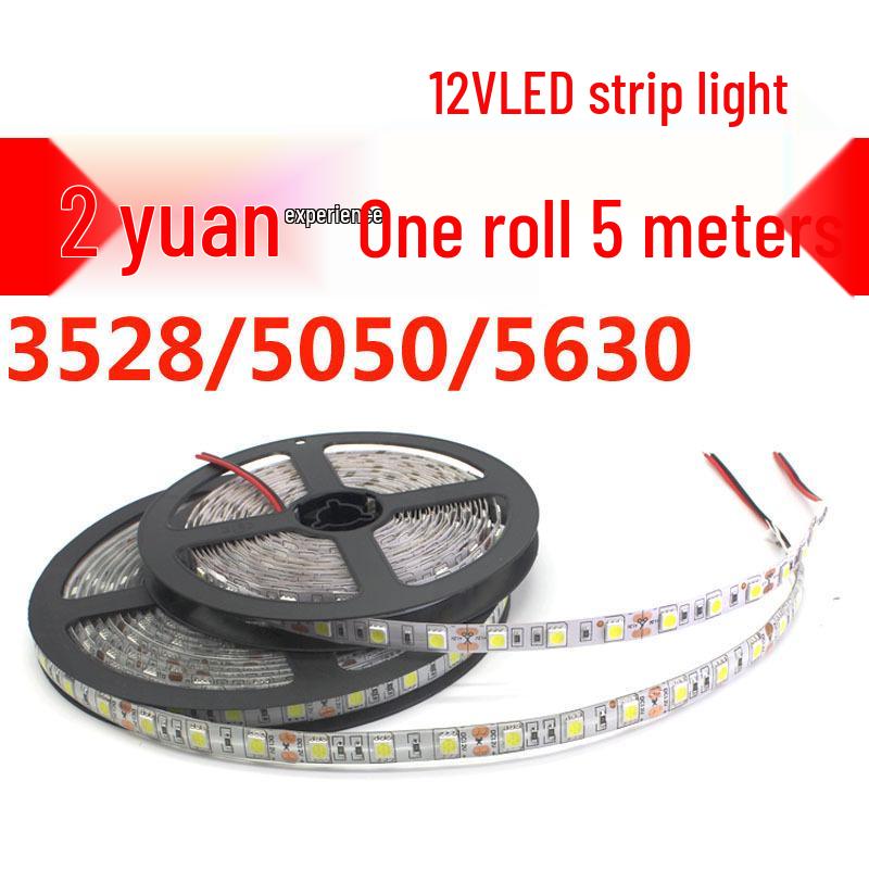 5050/5630 SMD Epoxy Waterproof Flexible LED Light Strip - High Brightness, 5 Meters, 12V/24V/36V