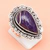 Russian Cheroite Gemstone Handmade Silver Jewelry  "8.5"