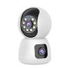Security Surveillance Full Color Night Vision Dual Camera with 360-degree Rotation Voice