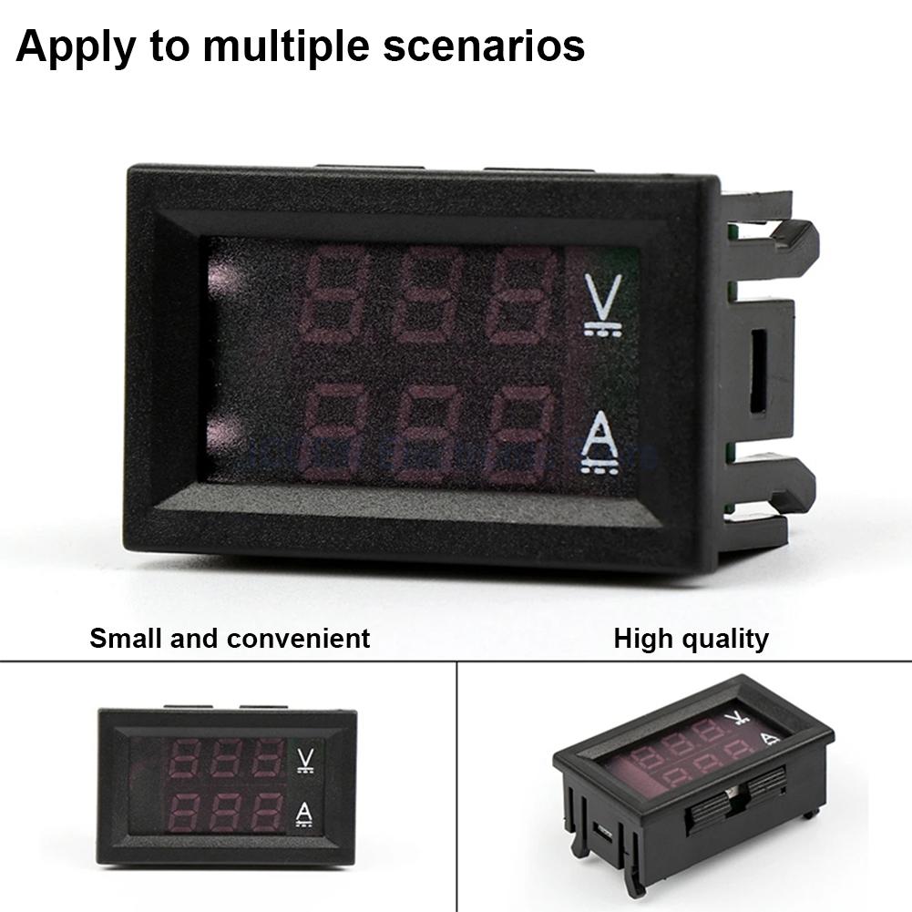 Digital Voltmeter Ammeter DC0-100V 10A 50A 100A Amp Volt Amp Tester 0.56inch LED Display High Precision for Home Office