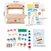 Werkbank aus Holz für Kinder, Montessori Pädagogisches Rollenspiel Konstruktionsspielzeug, Aktivitätsgeschenk Konstruktionsspielzeug für Jungen Mädchen