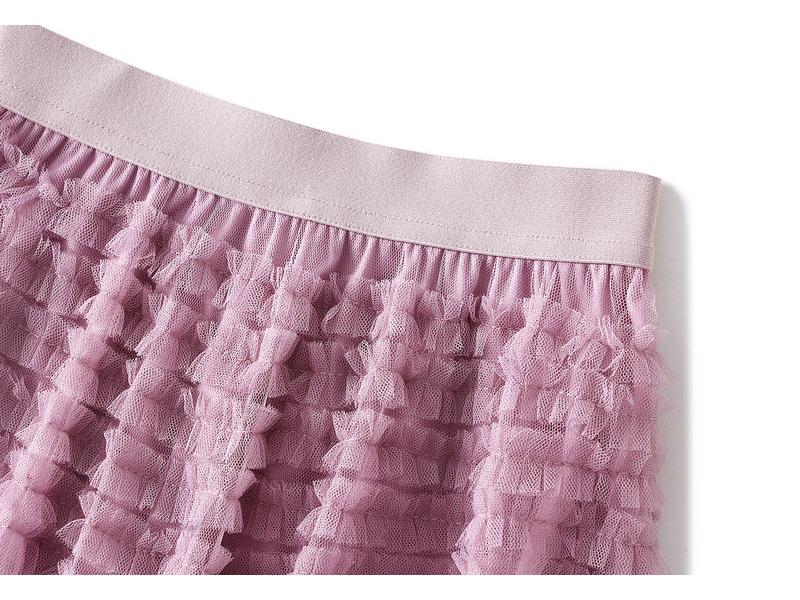 Fairy White Tulle Pleated Long Midi Skirt for Women - Spring/Autumn 2024 Collection.