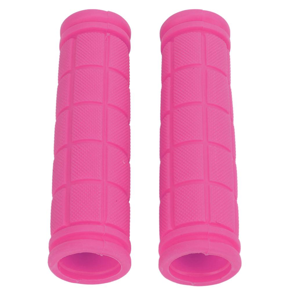 1Pair Rubber Bicycle Handle Grips Anti Slip Handlebar Grips for Mountain Road Urban BikePink